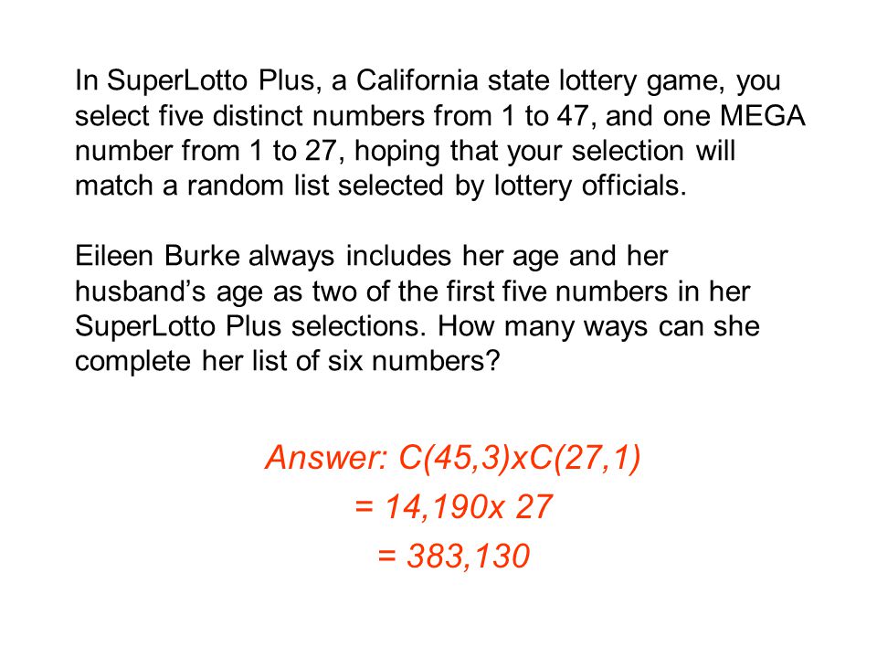 Superlotto plus one number on sale and mega